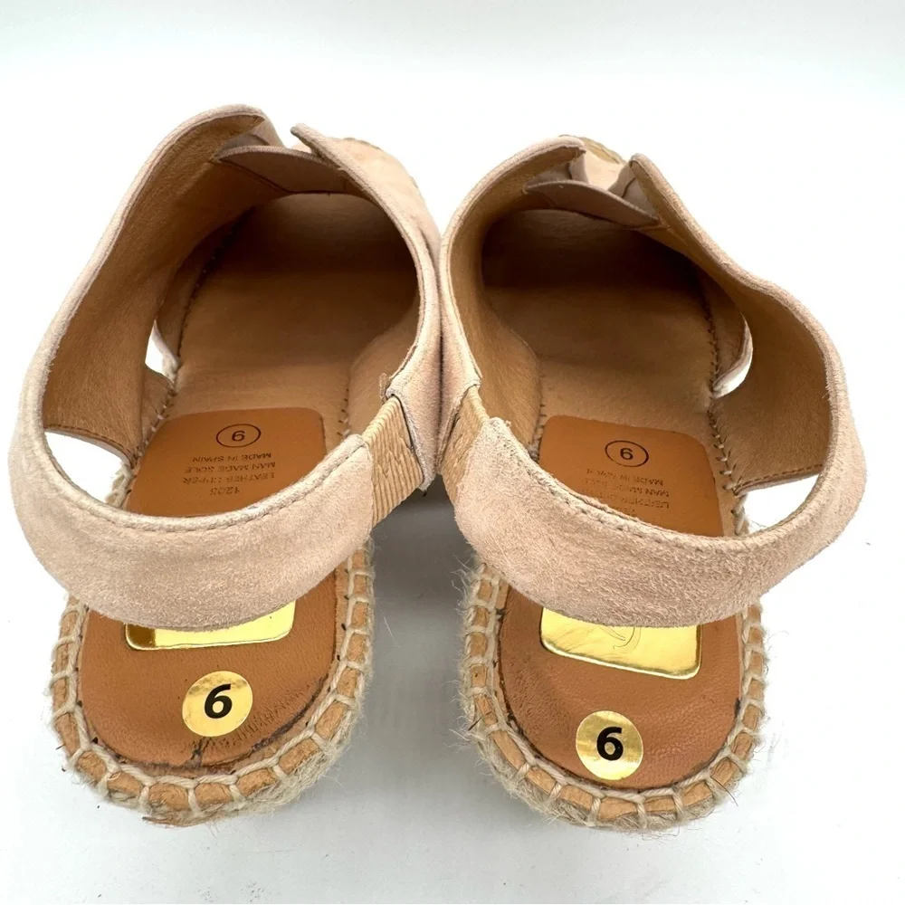 Kanna Nubuck leather Wedge Espadrille Sandals Sz 9